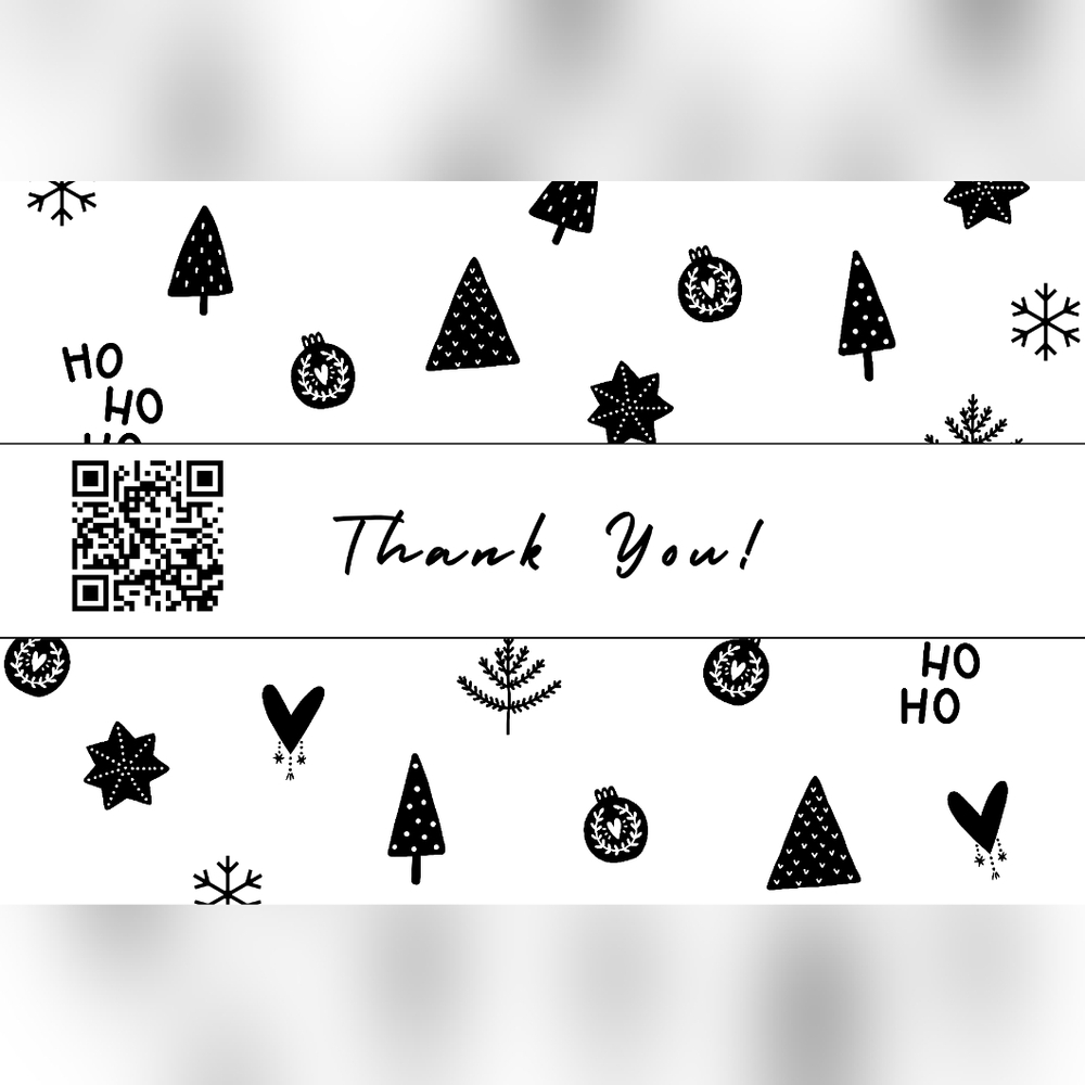 30 4x6 Holiday Thank You Stickers